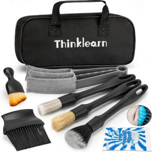 7PCS Car Detailing Brush Set, Ultra Soft Boars Hair Interior Detailing...