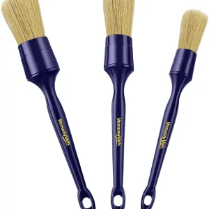 Car Detailing Brush Set Ultra Soft Boars Hair Detailing Brushes for Leather Seat